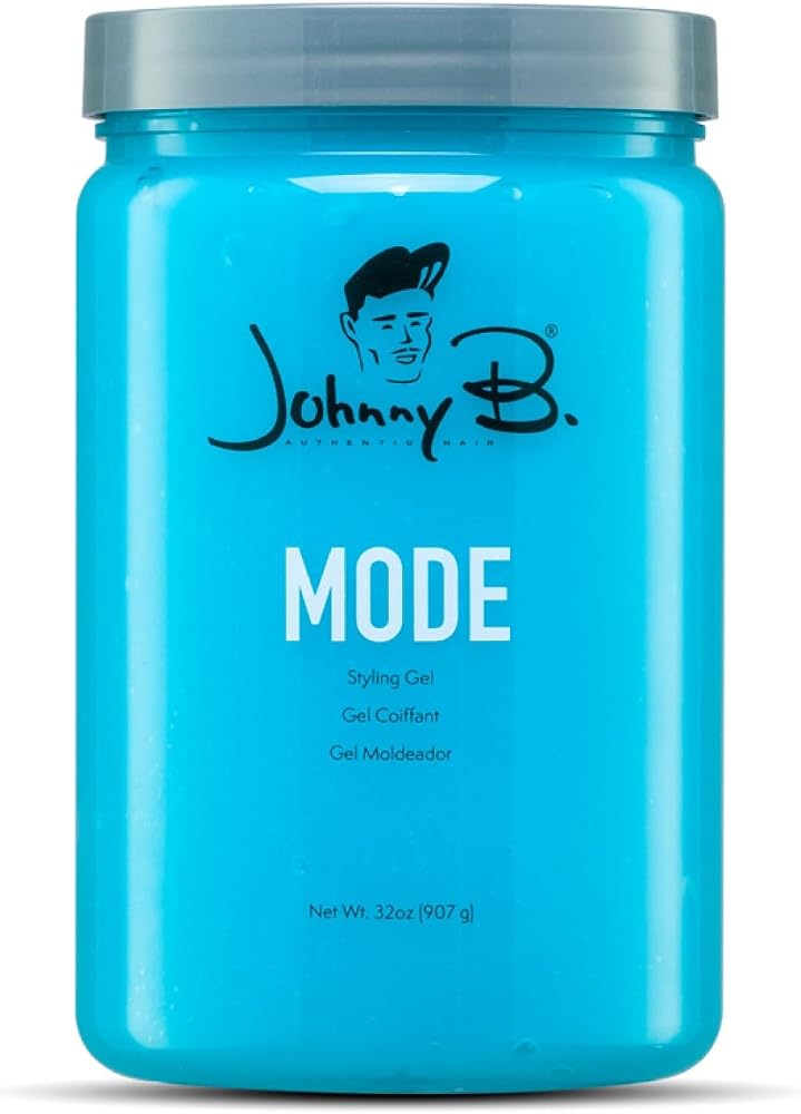 JOHNNY B. Mode Professional Hair Styling Gel, Long Lasting, Alcohol-free, No-flake formula