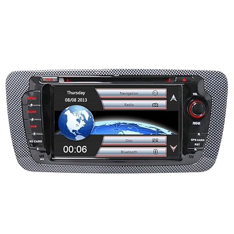Junhua Autoradio DVD GPS Navigation VMCD DAB Radio Bluetooth Mirror Link Auto Navi DAB Für SEAT Ibiza 2009-2013