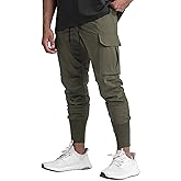 DIOTSR Mens Lightweight Joggers Pants, Cargo Athletic Sweatpants for Men, Slim Workout Pants with Pockets