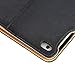 I4UCase Apple iPad 2 / iPad 3 / iPad 4 Case - Soft Leather Stand Folio Case Cover for iPad 2 3 4 Generation, with Multiple Viewing angles, Auto Sleep/Wake, Document Card Pocket (Black and Tan)
