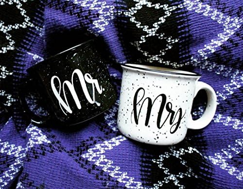 Mr. + Mrs. Ceramic Campfire Mug Set