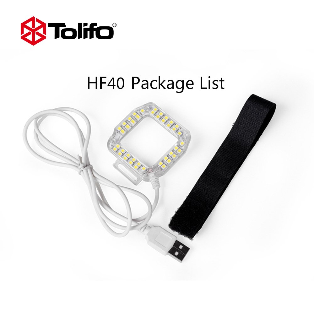 Tolifo HF40 LED Light LED Ring Shooting Night Flash Light for GoPro Hero 3+, Hero 3 Plus, Hero 4