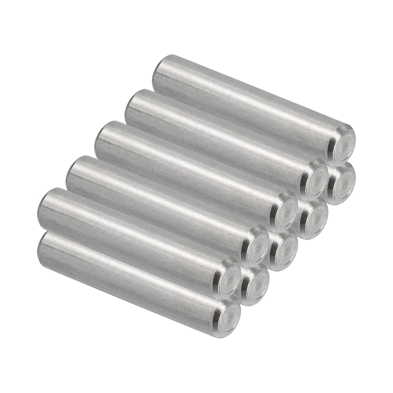 PATIKIL 304 Stainless Steel Dowel Pins 6 x 30 mm, 10 Pack Metal Dowel Pins Shelf Pegs Support Shelves Bunk Bed Fasten Elements Hardware for Furniture Fixing Component Position