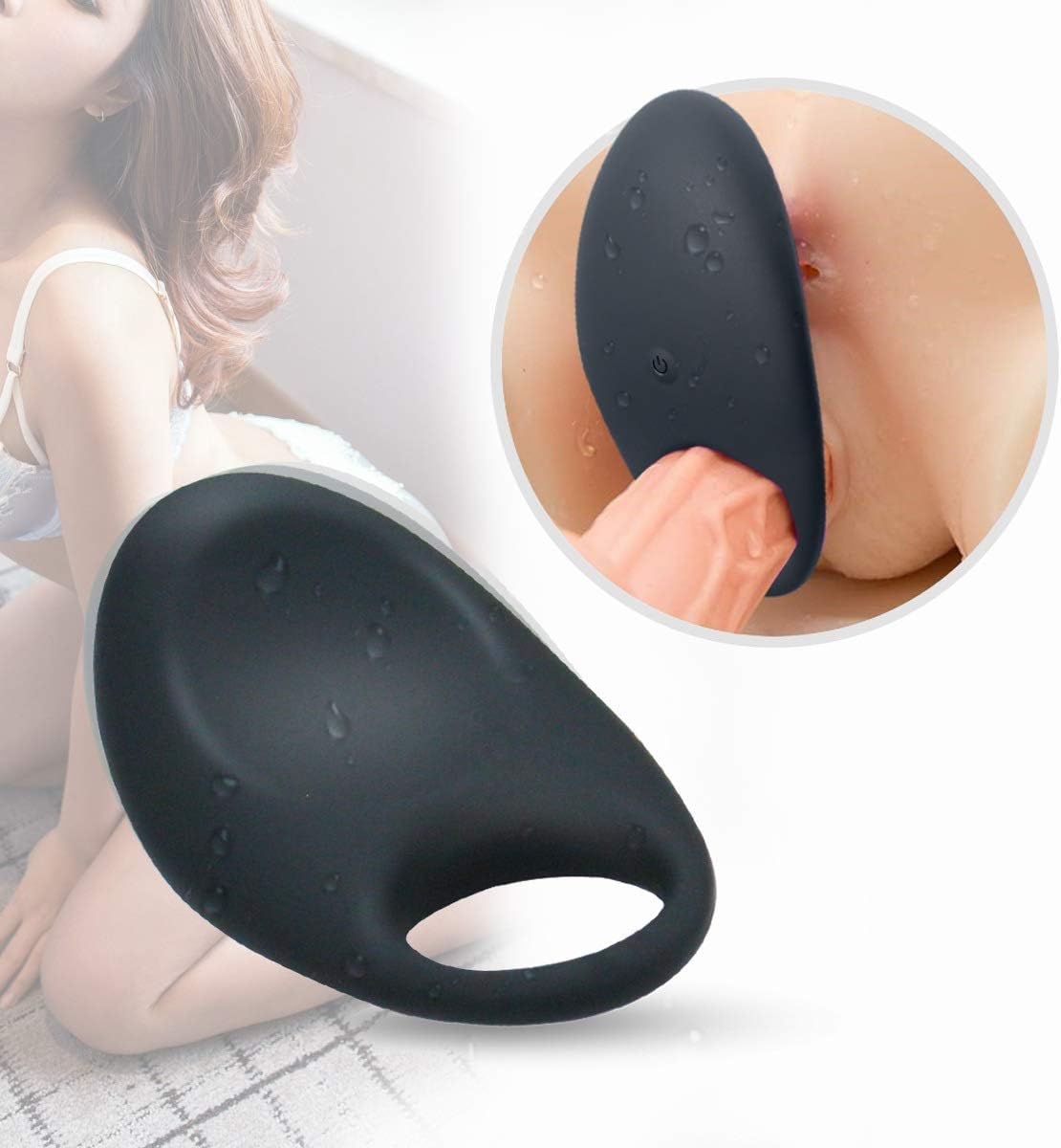 Sessowj Portable Pennǐs Vǐbrador Ring for Women Pennǐs Mássagedevice Toy for Men 10 Multi Frequency