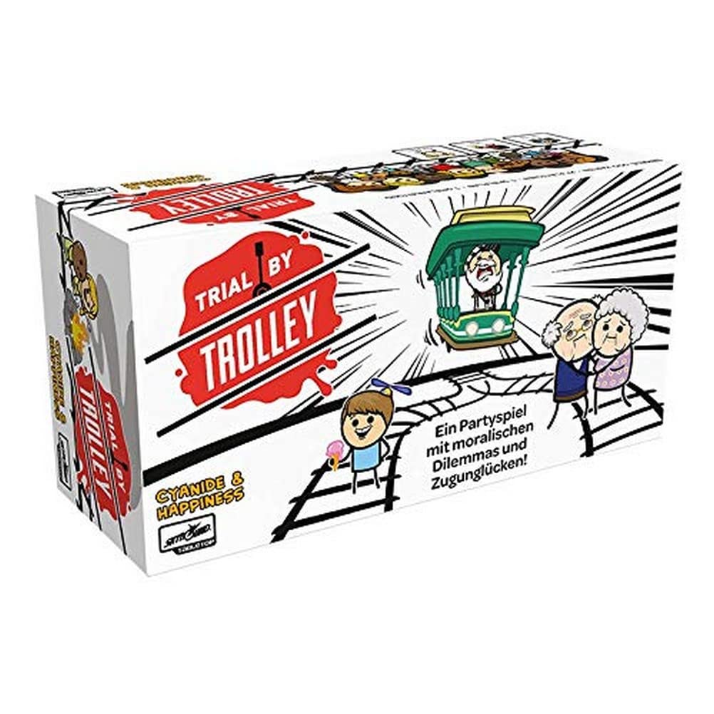 Asmodee Trial by Trolley, Party Game, Card Game, German