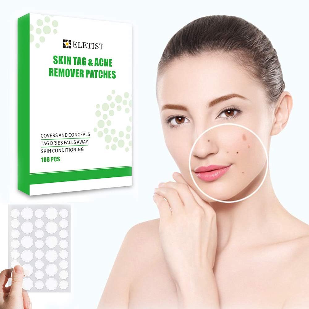 108 PCS Skin Tag and Acne Remover Patches Mole Remover Patches Covers and Conceals Skin Tag Removal Patches Tags Dries and Fall Away …: Health & Personal Care