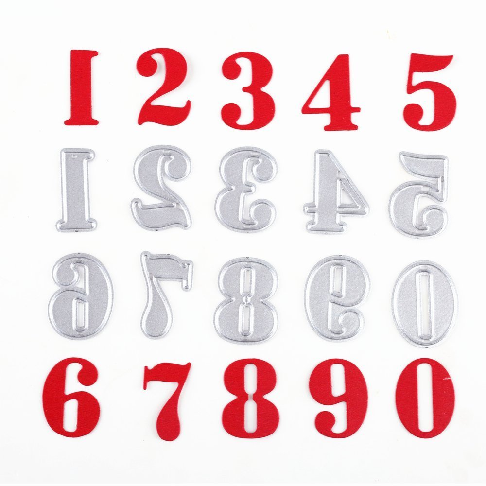 U-horizon Numbers DIY Cutting Dies Metal Embossing Stencil For Album Scrapbooking Paper Card Art Craft
