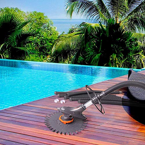 TACKLIFE Automatic Suction Pool Cleaner, 32ft Hose, Suitable for