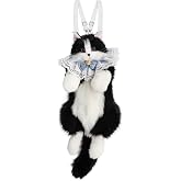 Krifey Stuffed Animals Backpack, Cute Cat plush Backpack, Realistic Animal Handcrafted Daypack with Adjustable Straps, Birthd