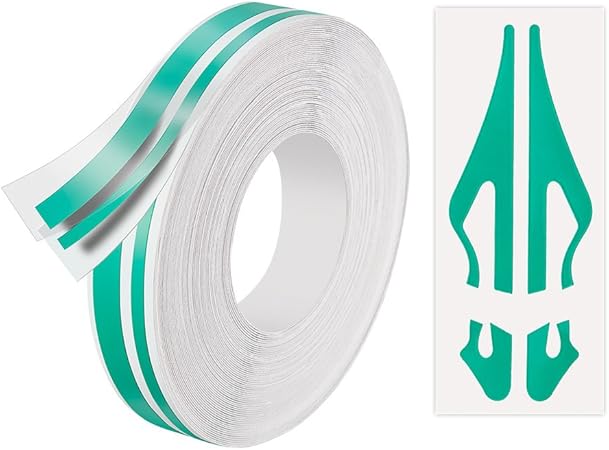 Amazon Yijinsheng車diyユニバーサル車ウエストラインステッカー9 8 M長い風クラフトウエストライン再フィット グリーン 外装 エアロパーツ 車 バイク