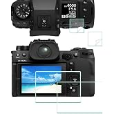 ULBTER Screen Protector for Fujifilm X-H2S X-H2 Fuji + PET Film [2+2Pack] | Tempered Glass for Fuji XH2S XH2 LCD + PET Top Flim 9H Hardness Anti-Scrach Anti-Bubble