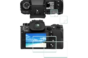 Screen Protector for Fujifilm X-H2S X-H2 Fuji XH2S XH2 LCD + PET Top Flim [2+2Pack], ULBTER 9H Hardness Tempered Glass Anti-S