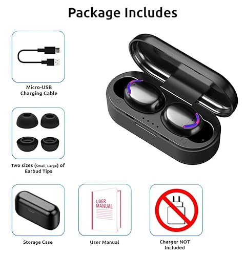 VOLT PLUS TECH Slim Travel Wireless Earbuds Compatible with