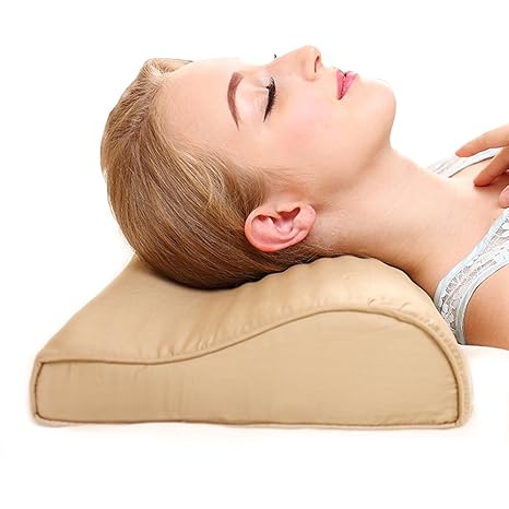 Pale Brown Chiropractic Cooling Neck Pillow Greenmoon