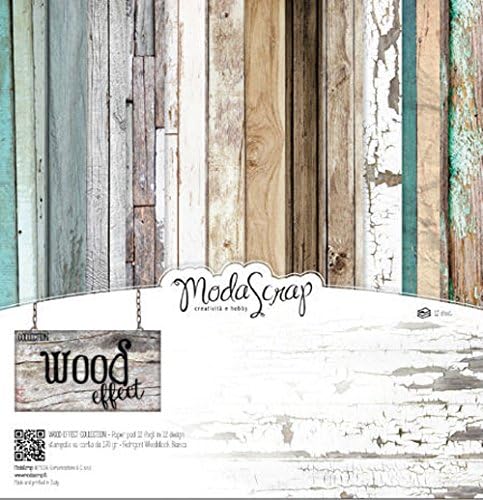Renkalik RenkalikMSA15BWE 15 x 15 cm Wood Effect MS Paper Set (12-Piece)