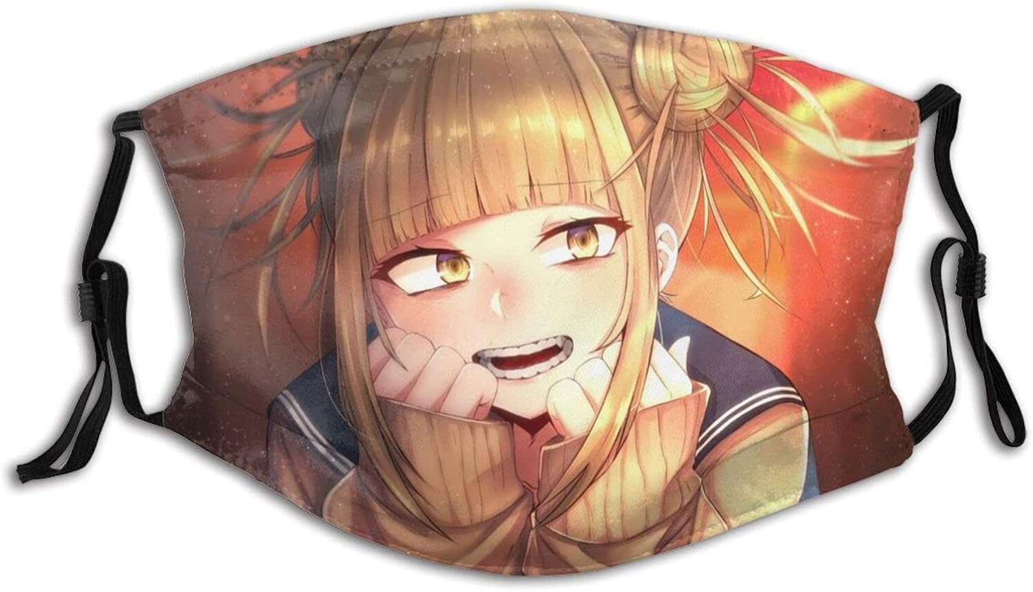 My Hero Mha Academia Himiko Toga Face Mask Soft Reusable Mouth Muffs