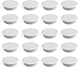Emuca White Plastic Desk Cable Grommet 60mm Hole Set of 20 for Table Worktop