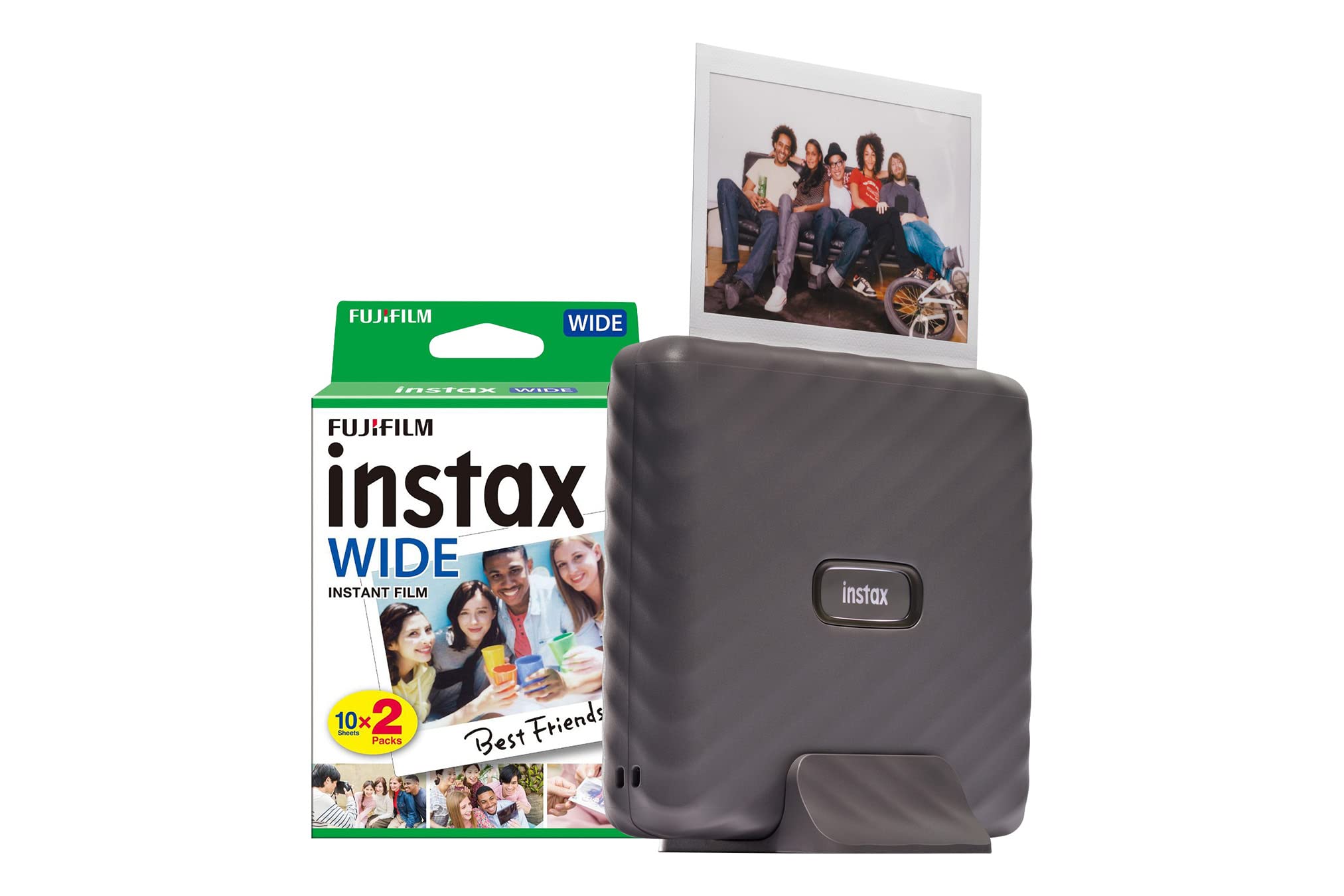 Fujifilm Instax Link Wide Printer & 20 Shots - Mocha Gray