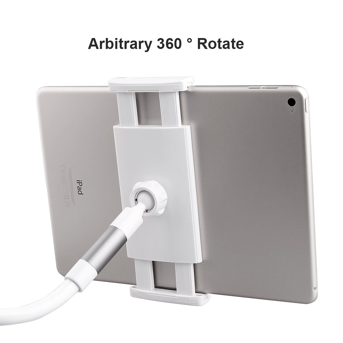 AcTopp Soporte Tablets Soporte Moviles 2017 Nuevo con Tres Betas Abrazos Flexibles Giratorio 360º Para Mesa Asiento Escritorio Cabecera de Cama Mesilla Estirado 11.5-18.5CM para iPad Tablets y Móviles de Pantalla Grande Color Gris