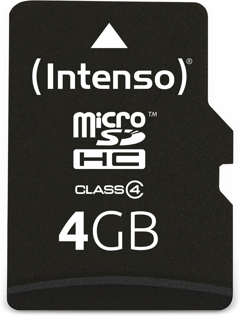 Intenso MicroSDHC Memory Card 4GB Black Class 4 with SD Adapter