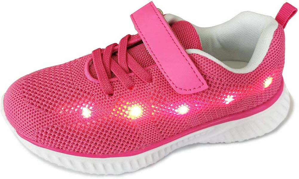 YUNICUS Kids Light Up Shoes Led Flash Sneakers with Spider