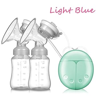 USB Double Intelligent Electric Breast Nipple Suction Automatic Breast Pumps Breastpump Kit Baby Feeding (Green