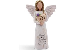 AcowSpt 70th Birthday Gifts for Women, Meaningful 70th Birthday Gifts, Sculpted Hand-Painted Figurine