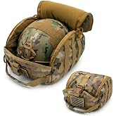 FMATAL GEAR Portable Tactical Helmet Storage Bag - Protective Carry Case with Durable Nylon Exterior, Soft Oxford Interior Lining and Accessory Pockets (MC)