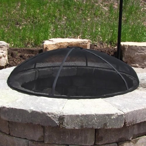 Sunnydaze 36 Inch Fire Pit Spark Screen, Heavy Duty, Round