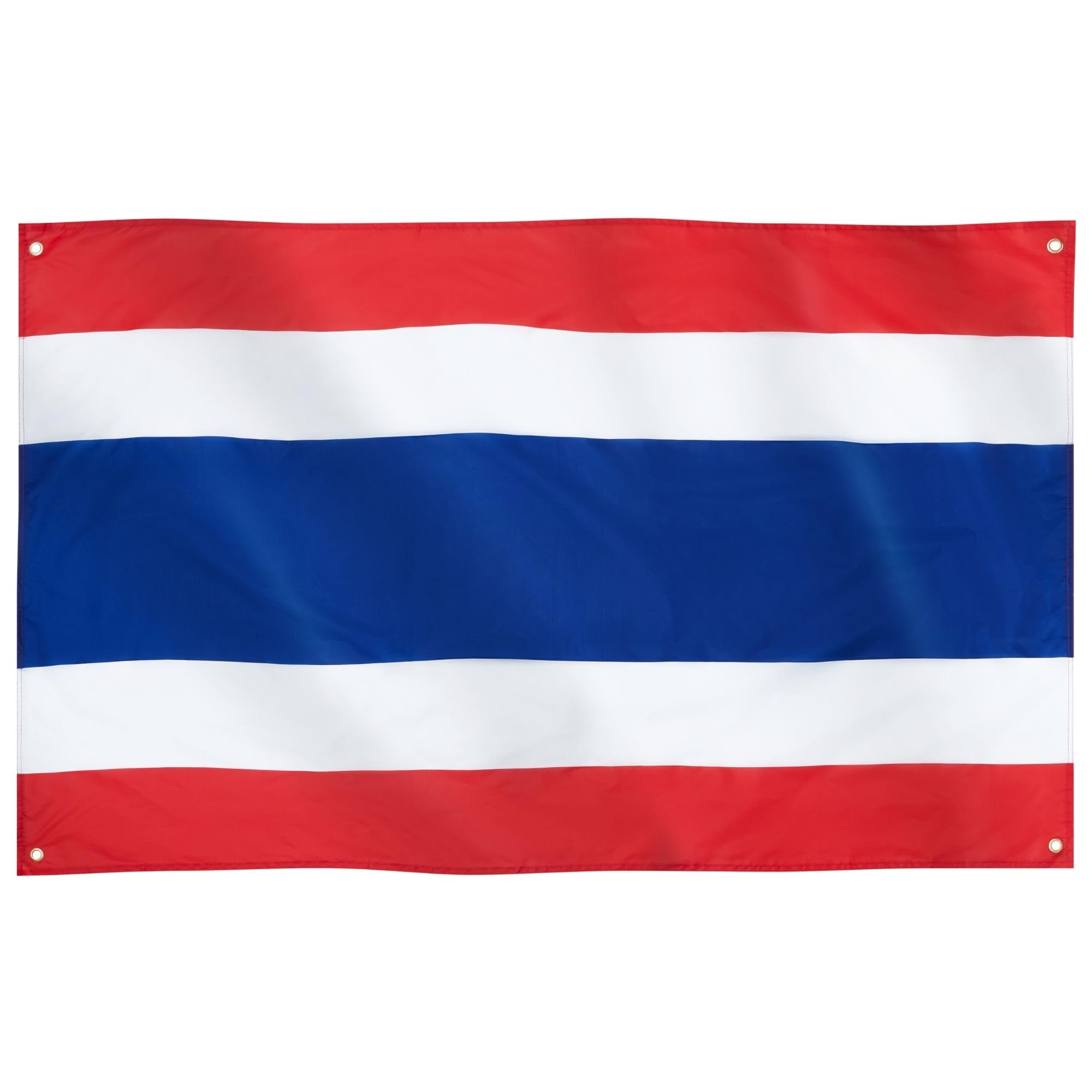 Runesol Thailand Tricolor National Flag, 91x152cm, 3ft x 5ft, 4 Grommets, Eyelet in Every Corner, Ideal for Celebrations on National Day and Coronation Day, Thong Trairong, Premium Quality — image 1
