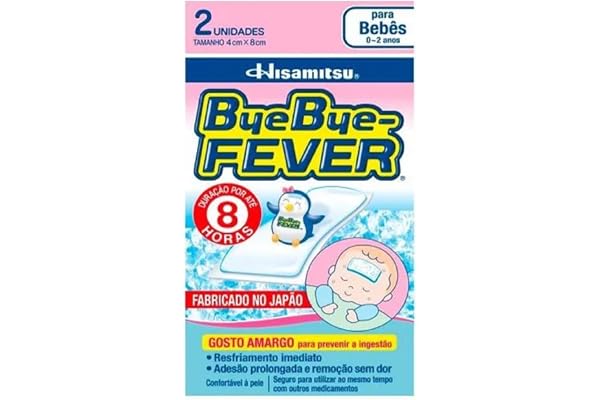 Adesivo para Alívio da Febre Bye Bye Fever Bebês 0 a 2 anos 2 unidades