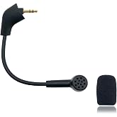 NewTH Replacement Game Microphone Compatible with Kingston HyperX Cloud 2 II Pre-2021 1st Version Wired and Core Pro Cloud X for PS4, PS5 Headsets Noise Detachable Game Mic,3.5mm Jack