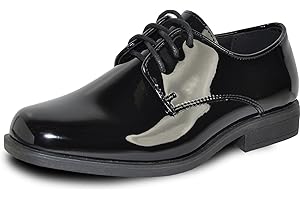 vangelo Boy Kid Dress Shoe Oxford Lace Up Loafer Slip On Tuxedo Shoes for Prom, Uniform, Wedding Formal Events Size from Todd