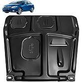 Frencstr Engine Splash Shield for Honda Civic 2012-2015 Front Skid Plate | Engine Case Guards Suitable for Acura ILX 2013-2015 Under Engine Cover Mud Flaps w/Screw Hardware