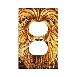 African Lion 1 Gang Duplex Outlet Covers Light