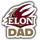Elon University 4-Inch Proud Dad Die Cut Decal Officially Licensed Collegiate Product