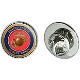 Marine Corps USMC Emblem Officially Licensed Metal 0.75" Lapel Hat Pin Tie Tack Pinback