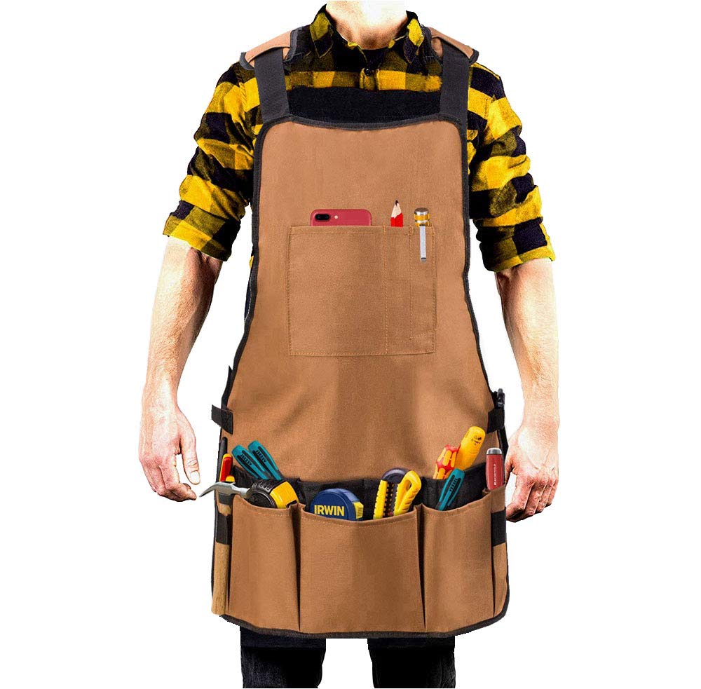 Work Aprons for Men and Women, HMMS Heavy Oxford Canvas Shop Apron with