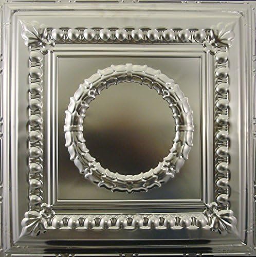 Tin Ceiling Tiles #107, Unfinished Nail-up, 25 Tiles & Up =