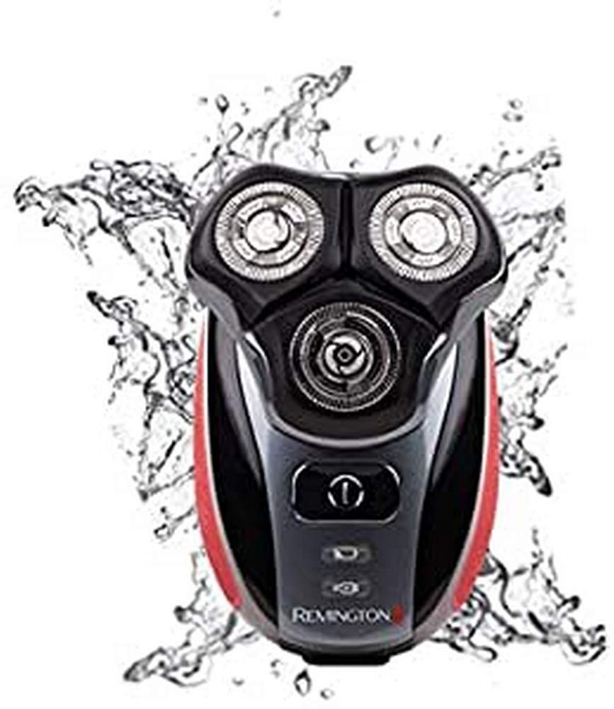 Remington XR1410 Flex360 Rotary Electric Shaver and Groom Kit (Cleansing Brush, Beard Trimmer and Pre-Shave Massage Brush) - Red/Black