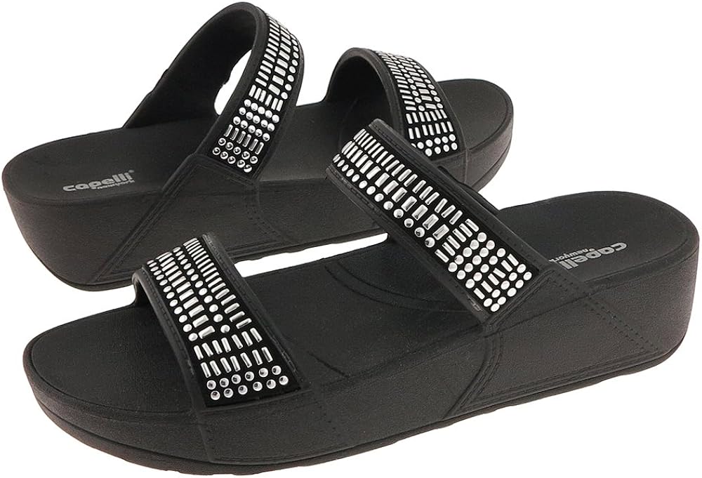 black patent block heels