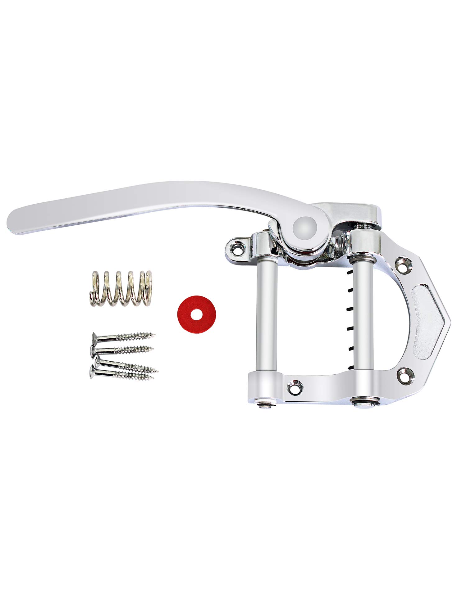 Photo 1 of Metallor Guitar Tremolo Tailpiece Vibrato Bridge Compatible with SG LP Tele Style Flat Top Electric Guitar Parts Replacement Chrome.