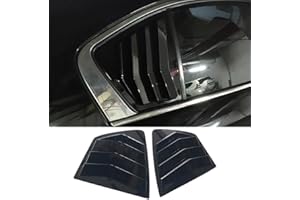 XITER 2PCS ABS Carbon Fibre Racing Style ABS Rear Side Window Louvers Air Vent Scoop Shades Cover Blinds for Accord 8th Sedan 2008-2012,Black