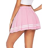 Avidlove Womens Pleated Skirt School Uniform Skirt Mini Skirt Pleated Cheer Skirt