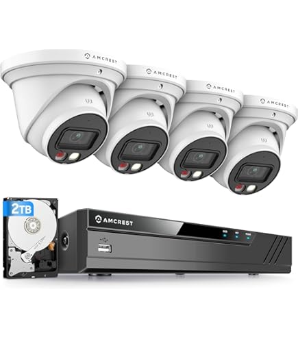 Amcrest 4k Poe Nvr Amcrest 5MP POE Security Camera System Outdoor