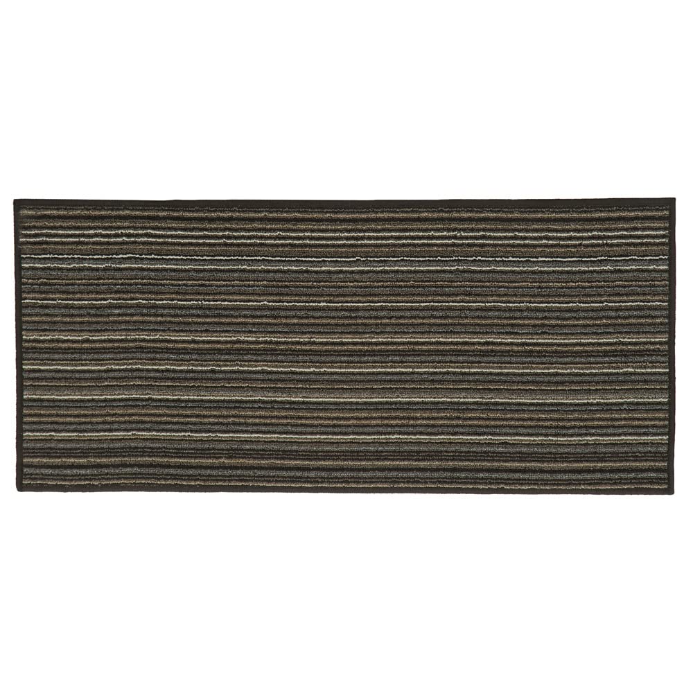 JVL Arona Machine Washable Latex Backed Runner Doormat, 57x150cm, Brown