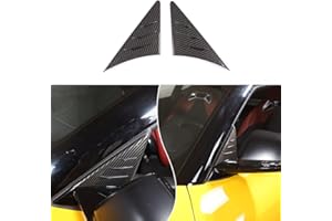 FGTAGTAL Fit for Toyota Supra GR A90 A91 MK5 2019-2024 ABS Rearview Mirror Side Spoiler Trim Cover Stickers, Channel The Car Air, Reduce The Wind Noise Inside The Car, 2PCS(Carbon Fiber Pattern Black)