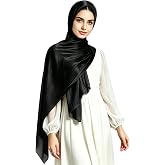 HURESON Women Premium Hijab Head Scarf Lightweight Shimmer Scarves Crepe Wedding Shawls and Wraps for Evening Dresses Shiny