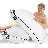 MZOIMZO Supportive Firm Bed Pillows for Sleeping- Standard Size, Set of 2, Cooling Hotel Quality with Premium Soft Down Alternative Fill for Back, Stomach or Side Sleepers, 20''x26''