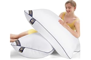 MZOIMZO Supportive Firm Bed Pillows for Sleeping- King Size, Set of 2, Cooling Hotel Quality with Premium Soft Down Alternative Fill for Back, Stomach or Side Sleepers, 20''x34''